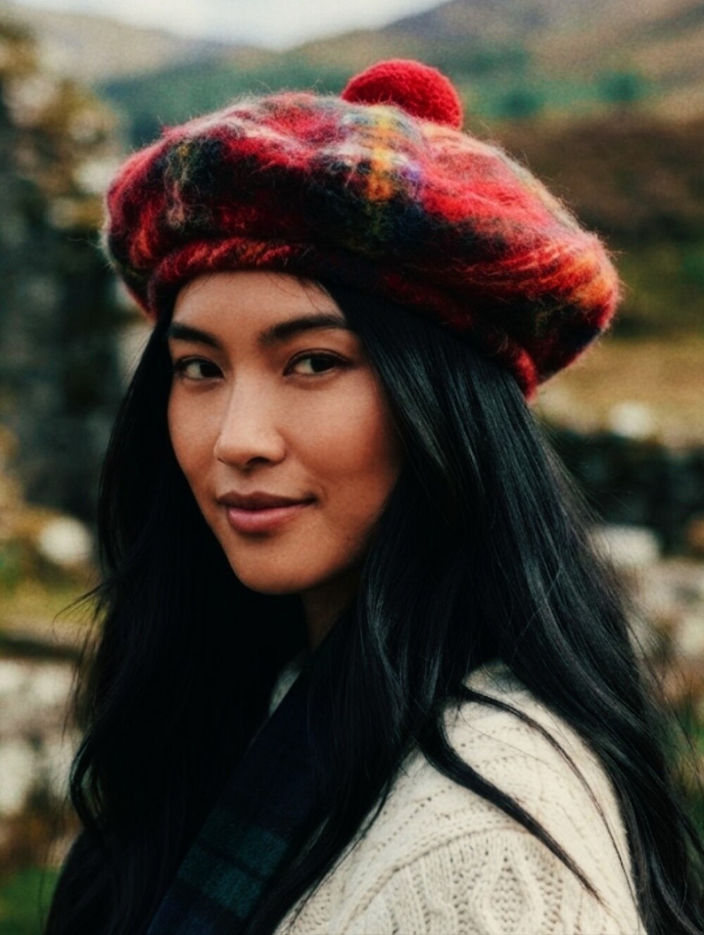 Vintage Royal Stewart Scottish Tartan Plaid Tam Hat - Picture 1 of 5